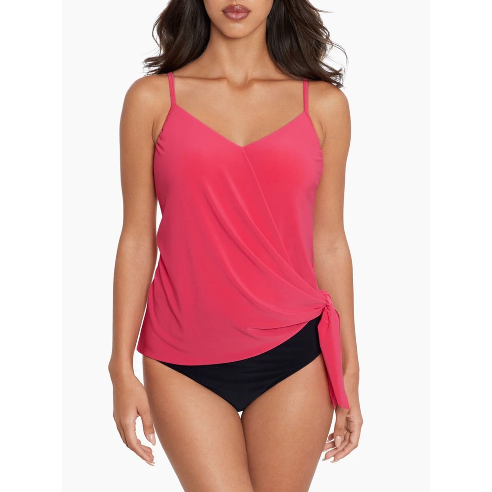 NEW MagicSuit Alex Tankini Top Coral Rose Pink Swim Wear Womens Size 10
